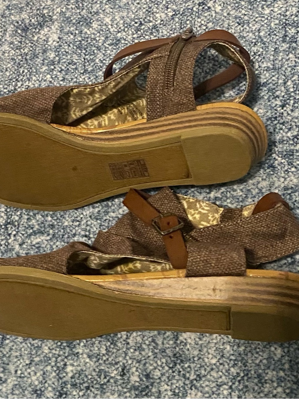 Blowfish Brown Textured Open-Toe Slingback Sandals - Picture 5 of 7